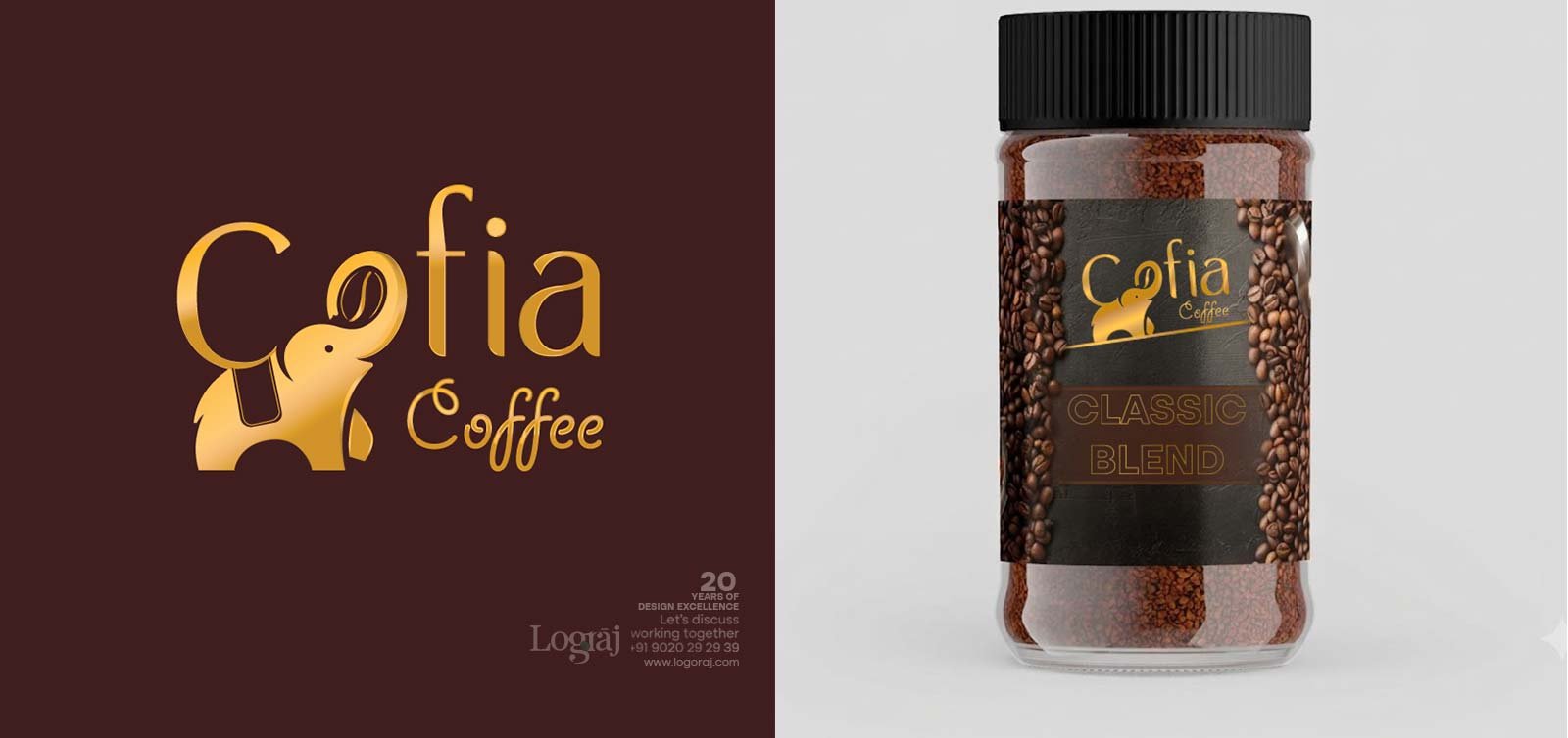 cofia coffee logo branding logoraj logo artist in Trivandrum coffee logo brand maker